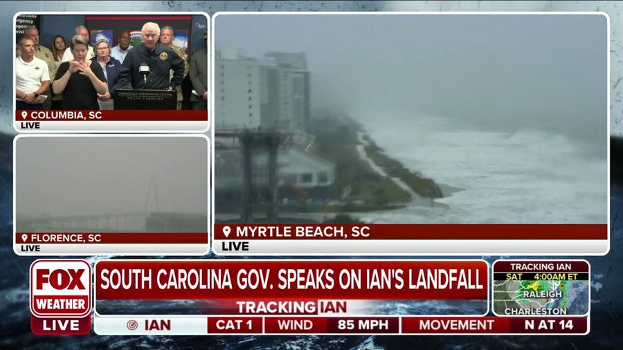 South Carolina Gov. speaks as Hurricane Ian nears landfall