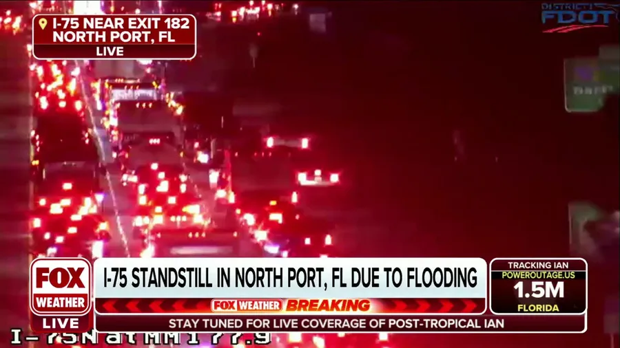 Heavy flooding on I-75 leads to stand still traffic