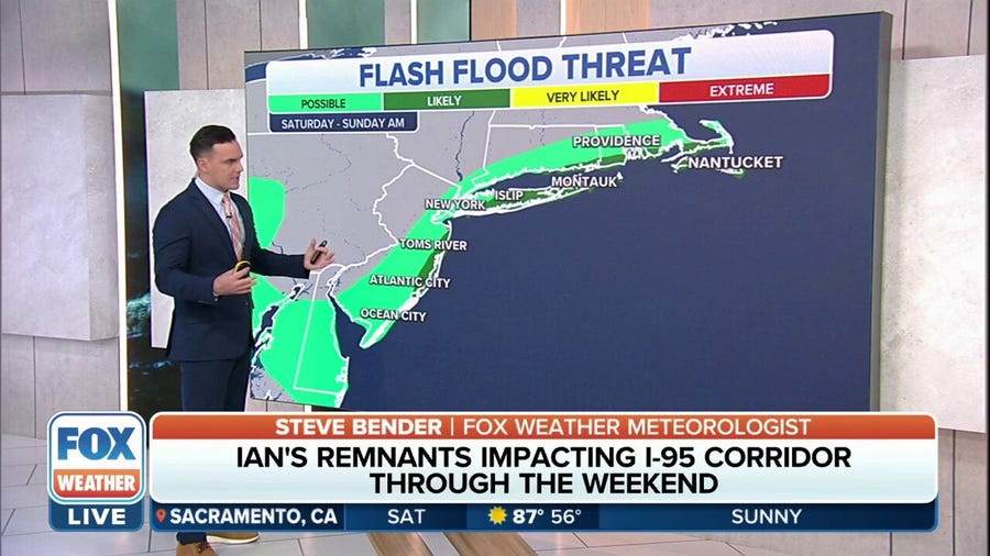 Tracking Ian's remnants across the eastern US