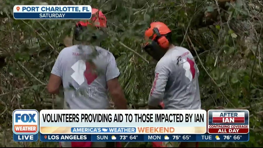 Volunteers flooding Florida to help state recover from effects of Hurricane Ian