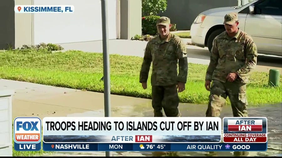 National Guard troops head to islands cut off by Ian