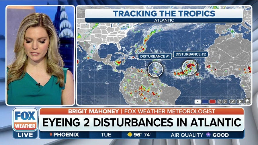 Two Atlantic tropical disturbances have a chance of developing this week