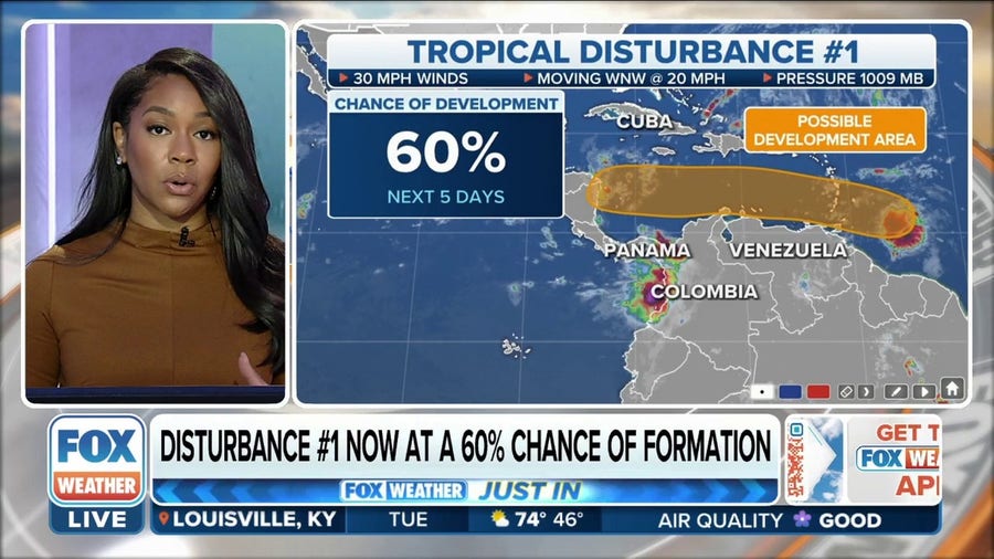 Tropical disturbance approaching Caribbean will begin to organize this weekend