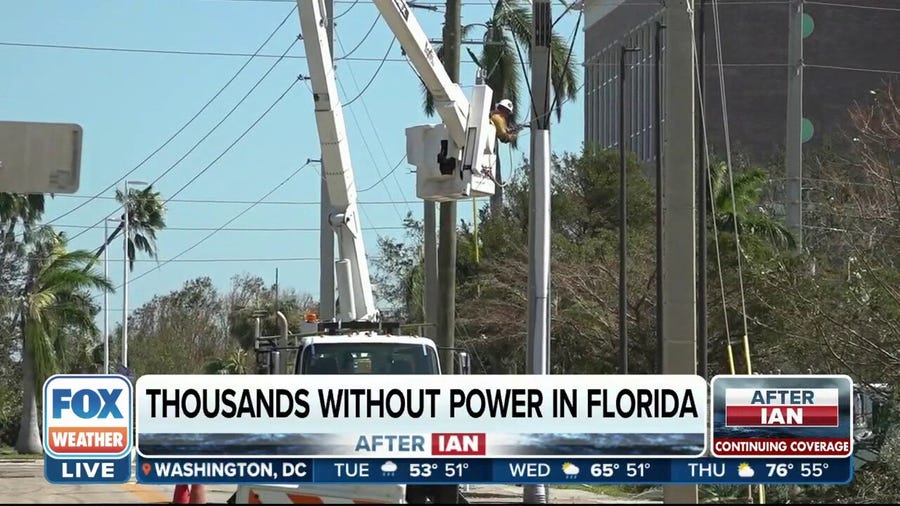 Hundreds of thousands of Floridians still without power after Ian