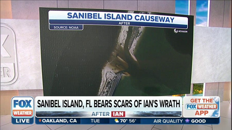 Sanibel Island Causeway sees destruction from Ian