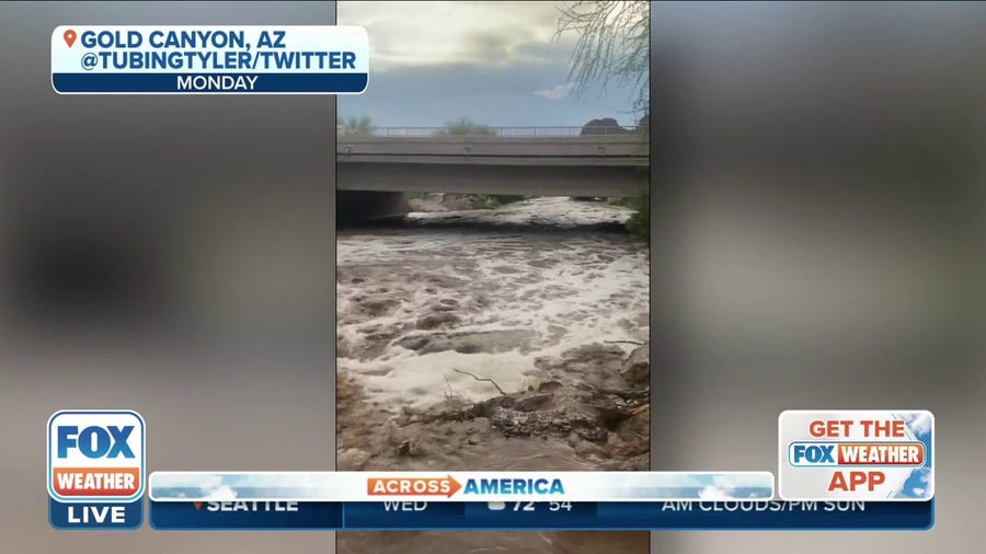 Storms lead to flash flooding in central Arizona