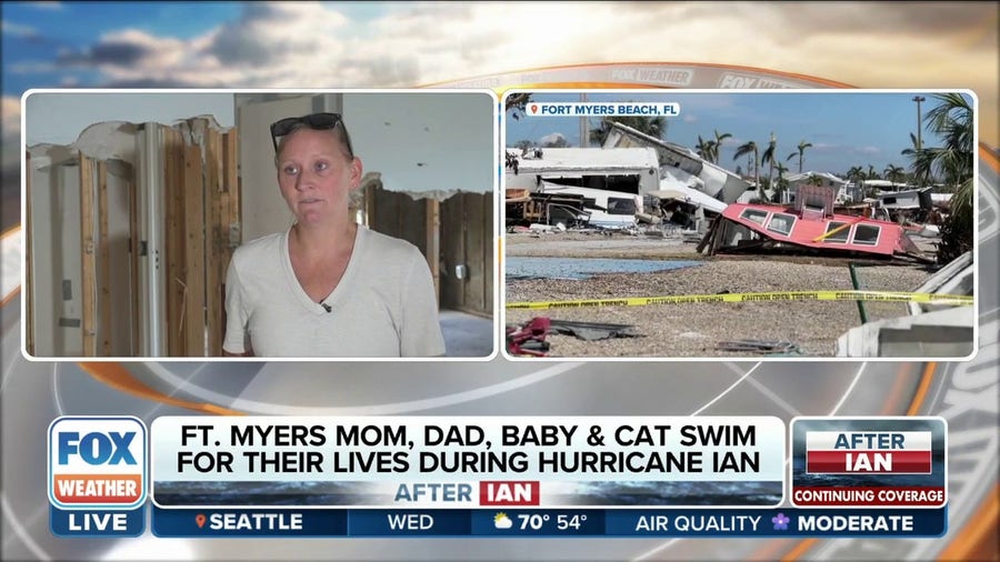 Fort Myers mom uses plastic bin to protect infant son as Ian floods neighborhood