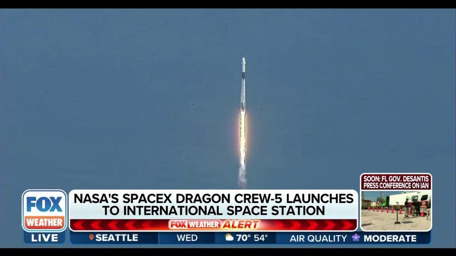 NASA's SpaceX Crew-5 launches to the ISS