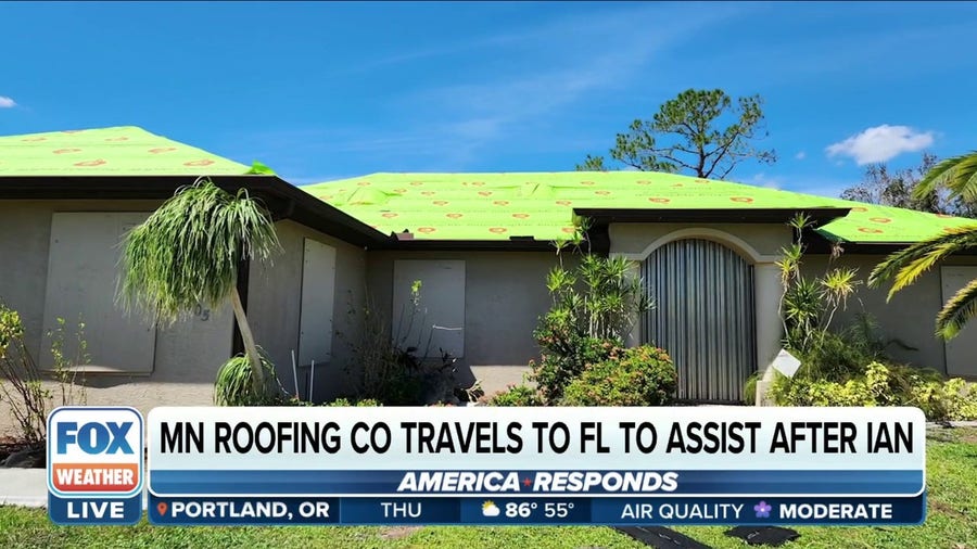 Minnesota roofing company travels to Florida to help rebuild after Ian