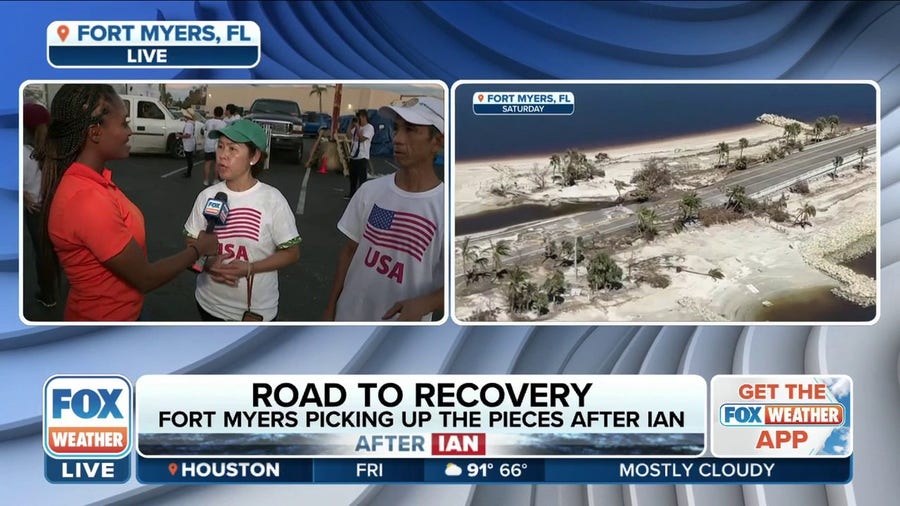 Volunteers serve hot meals and raise money for storm victims in Florida