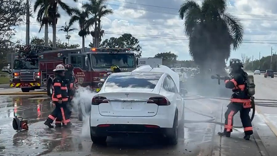Firefighters face electric vehicle fires in Ian recovery
