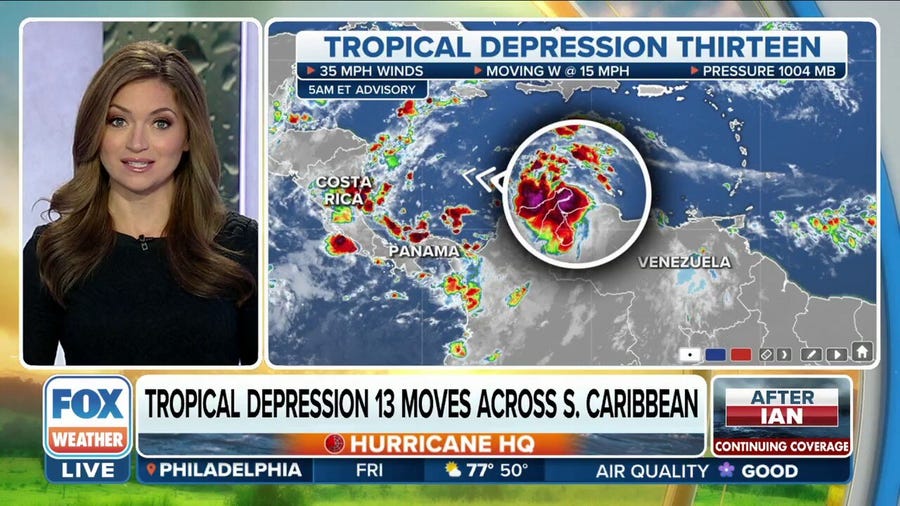 Tropical Depression 13 expected to strengthen into hurricane as it threatens Central America