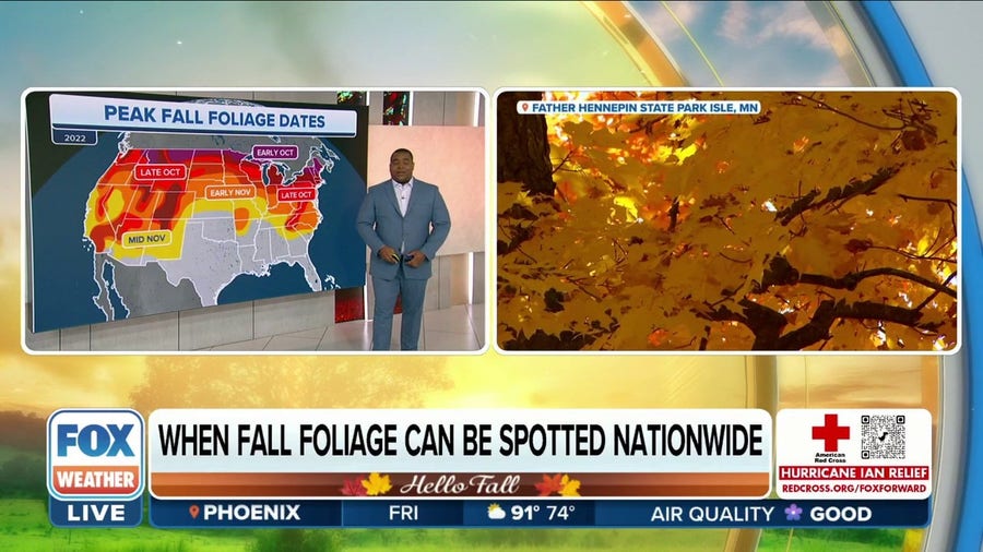 When fall foliage can be spotted across the U.S.