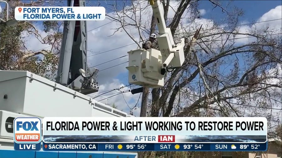 Florida Power & Light working around the clock to restore power following Ian