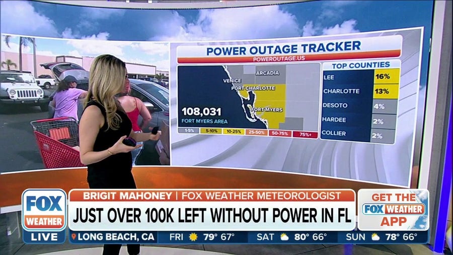 More than 108,000 customers without power in Florida