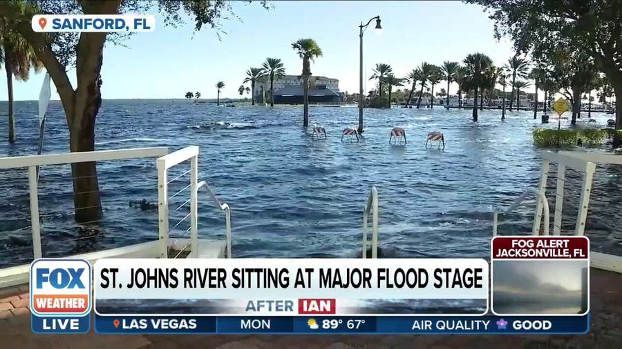 St. Johns River sitting at major flood stage following Ian