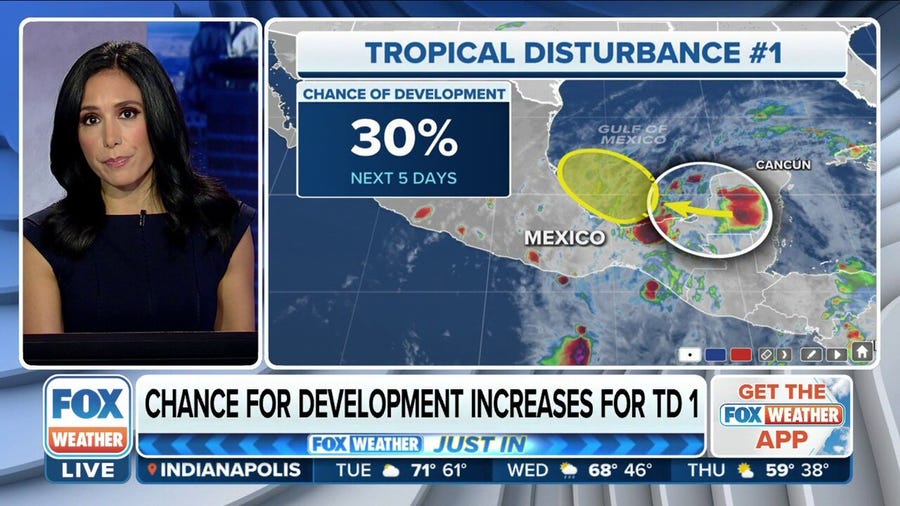 Gulf of Mexico disturbance development chances increase