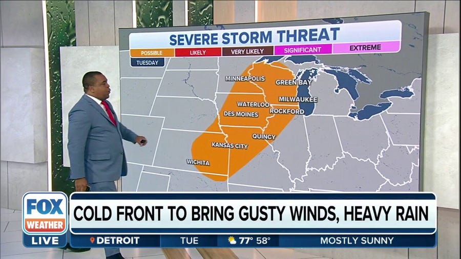 Severe storms to bring strong winds, large hail to Central Plains, Upper Midwest