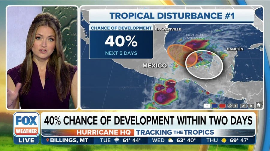NHC: Tropical disturbance in Gulf of Mexico has 40% chance of development