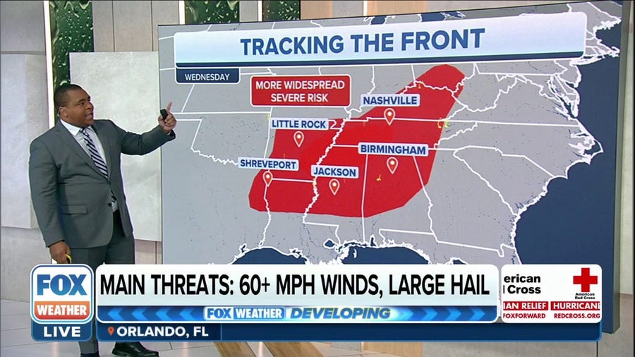 Severe storms with strong winds, large hail take aim at Ohio and Tennessee Valleys