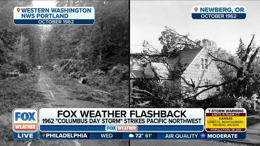 FOX Weather Flashback: 1962 'Columbus Day Storm' hits Pacific Northwest