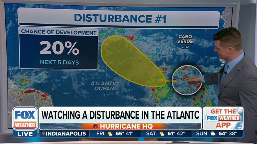 Tracking tropical disturbance in eastern Atlantic