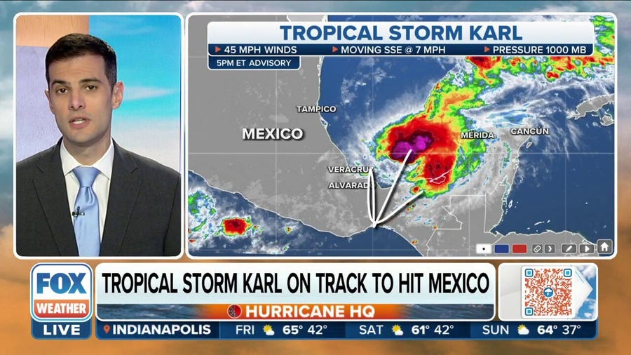 Tropical Storm Karl to make landfall in Mexico Saturday