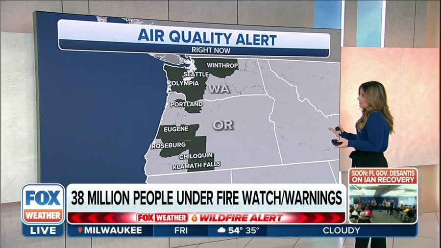 Smoke from wildfires cause air quality concerns in Pacific Northwest