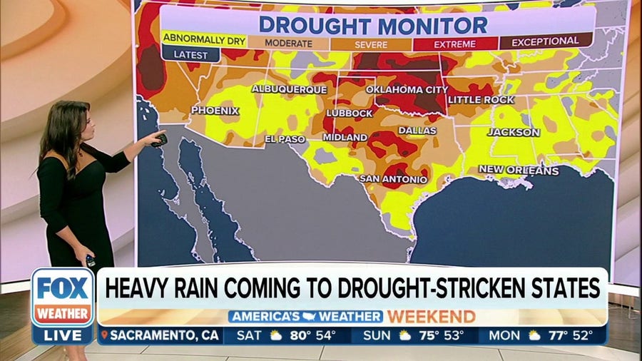 Heavy rain coming to drought-stricken states