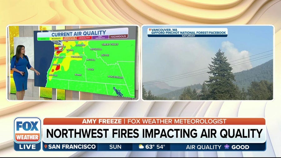 Wildfires burning in the Northwest affecting air quality