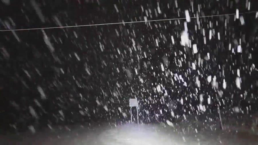 Lake-effect snow falling in Michigan