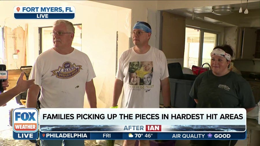 Florida homeowners pick up pieces after Ian slams Fort Myers property