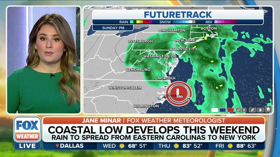 Coastal storm could dampen weekend plans along parts of East Coast