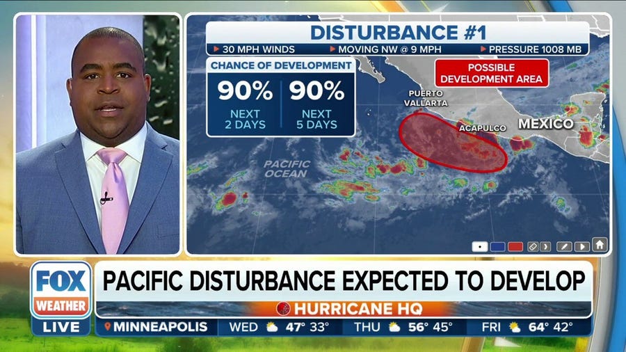 Tropical disturbance in eastern Pacific expected to develop
