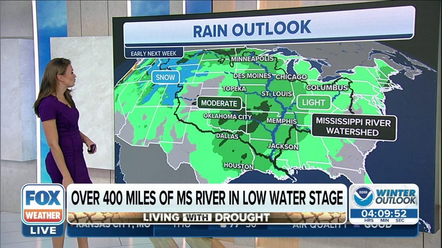 Much-needed rain to return to drought-plagued Central US, including Mississippi River watershed