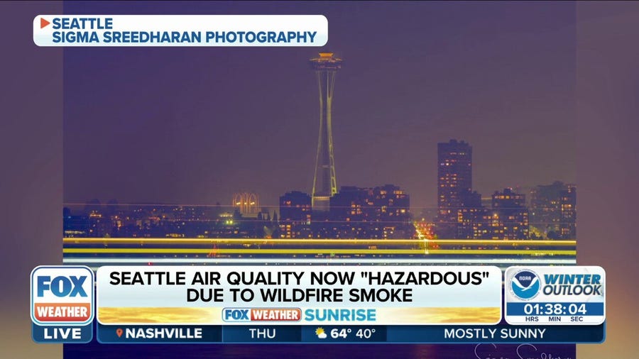 Seattle air quality now 'hazardous' due to wildfire smoke
