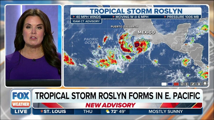 Tropical Storm Roslyn forms in Eastern Pacific