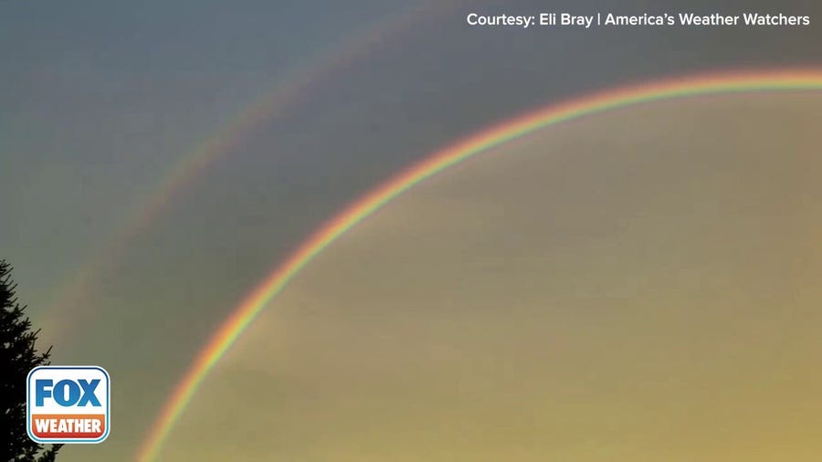 Double rainbow captured in northeastern Tennessee