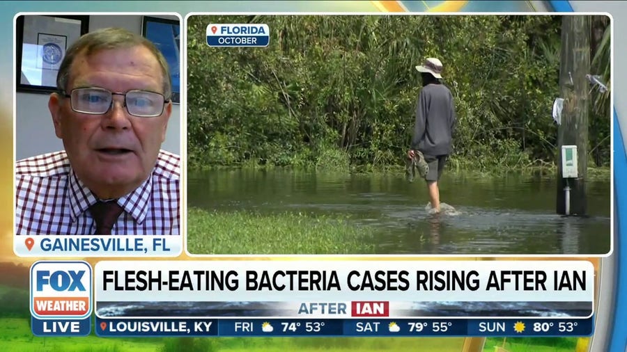 Flesh-eating bacteria in Florida waters following Hurricane Ian