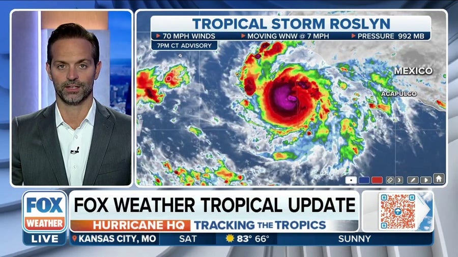 Tracking the tropics: Roslyn to threaten Mexico as a hurricane