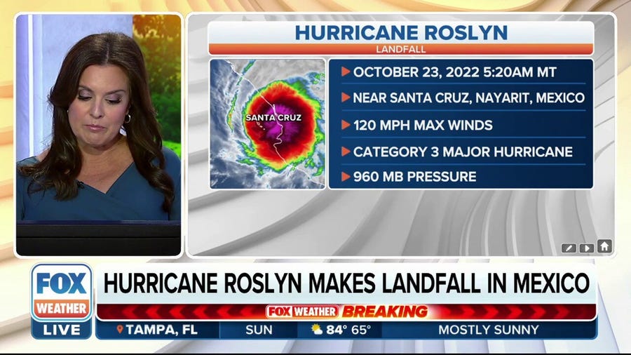 Hurricane Roslyn makes landfall in Mexico