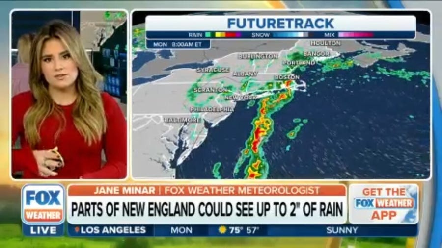 Coastal storm brings soggy morning commute from New York City to Boston
