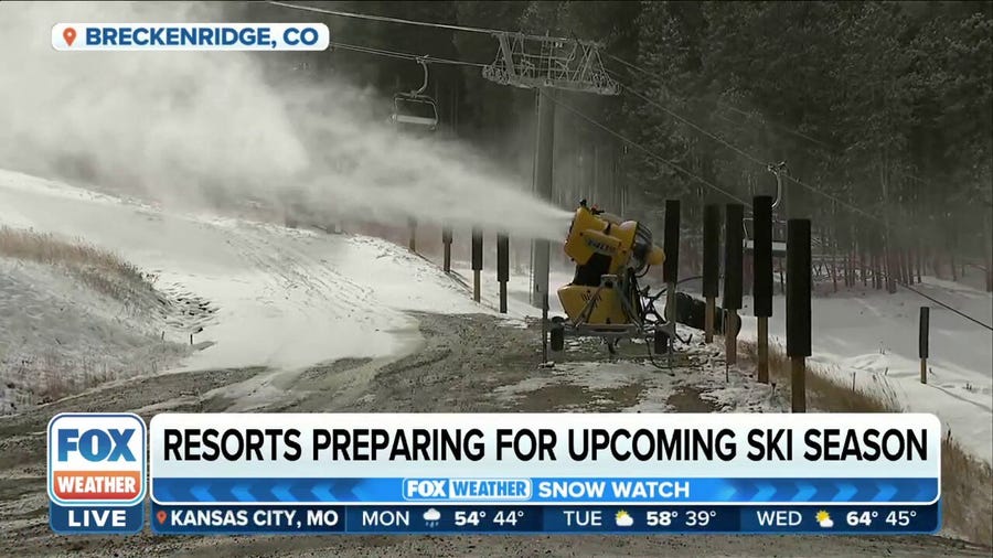 Colorado ski resort readies for winter season as snow falls