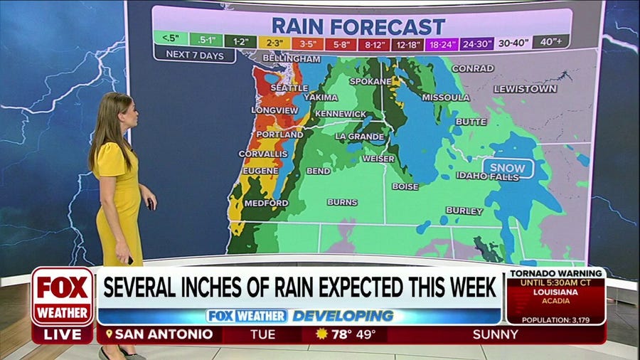 Rainy pattern to continue across Pacific Northwest bringing widespread rain to region