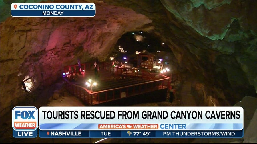 Arizona first responders rescued 5 tourists from Grand Canyon Caverns after they became trapped