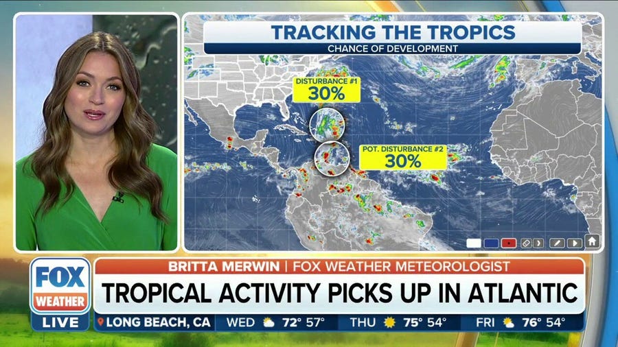 Monitoring multiple tropical disturbances in Atlantic
