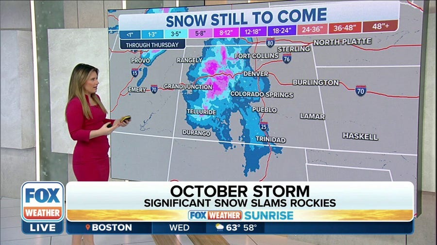 Significant snow set to slam the Rockies