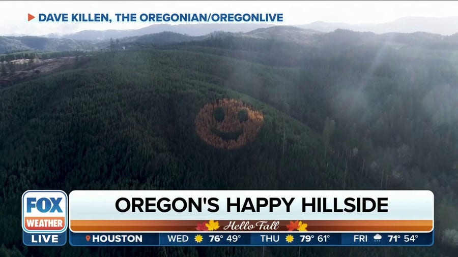 Oregon's Happy Hillside: Giant smile returns every fall