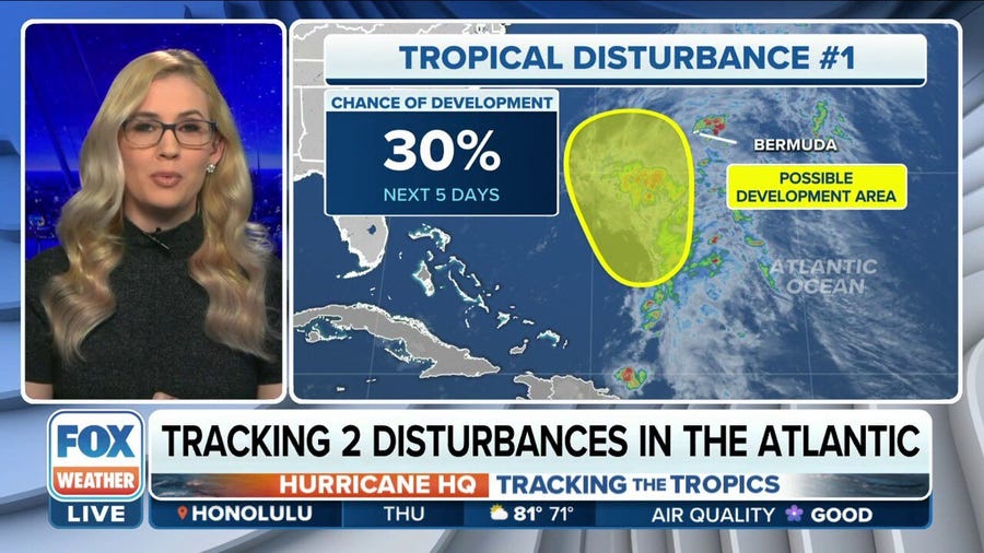 Two areas being watched for tropical development