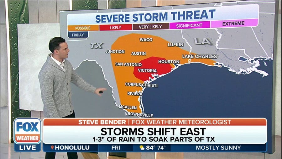 Severe storms, flooding rain to soak the South through the weekend
